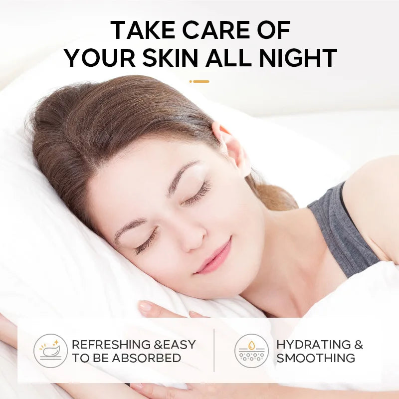 LAIKOU 7pcs Moisturizing Facial Mask Hydrating Sleeping Face Sheet Masks Repairing & Nourishing Night Face Mask Skin Care