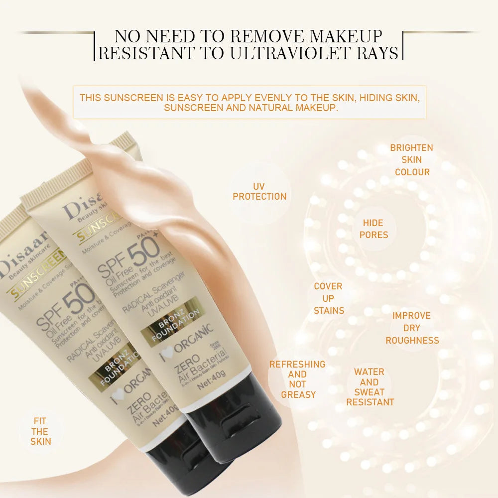 Disaar SPF 50 Face Sunscreen Whitening Sunblock Skin Protective Cream Anti-Aging Oil-control Moisturizing Sun Screen Cream