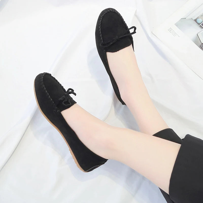 Women Shoes Slip on Loafers for Ballet Flats Women Suede Casual Sneakers Zapatos Mujer Flat Shoes for Mom Fashion Shoes