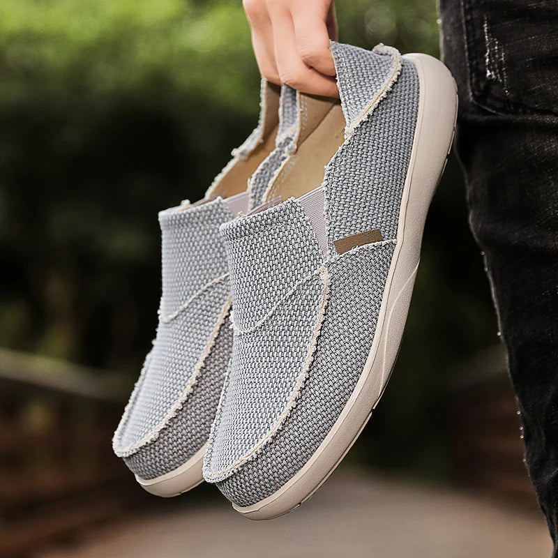 New Arrival Spring Summer Comfortable Casual Shoes Lightweigh Mens Canvas Shoes For Men Slip-On Brand Fashion Flat Loafers Shoes