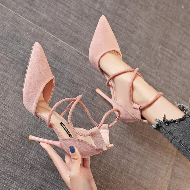 Newest Style High Heels Sexy Pumps Women Shoes 9cm Wedding Shoes for Women Bride Shallow Pointed Single Shoes