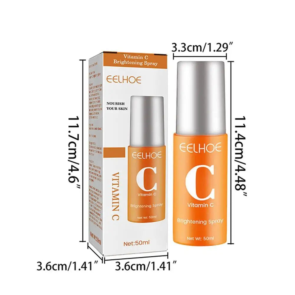 50ml Vitamin C Moisturizing Mist Spray Toner Brightening Care Skin Nourishing Whitening Spray Anti-wrinkle Relieve Mist Red J9Z5